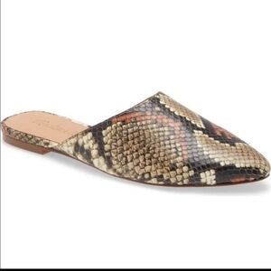 New Madewell Remi Mule in Spiced Cider Multi Snake Print